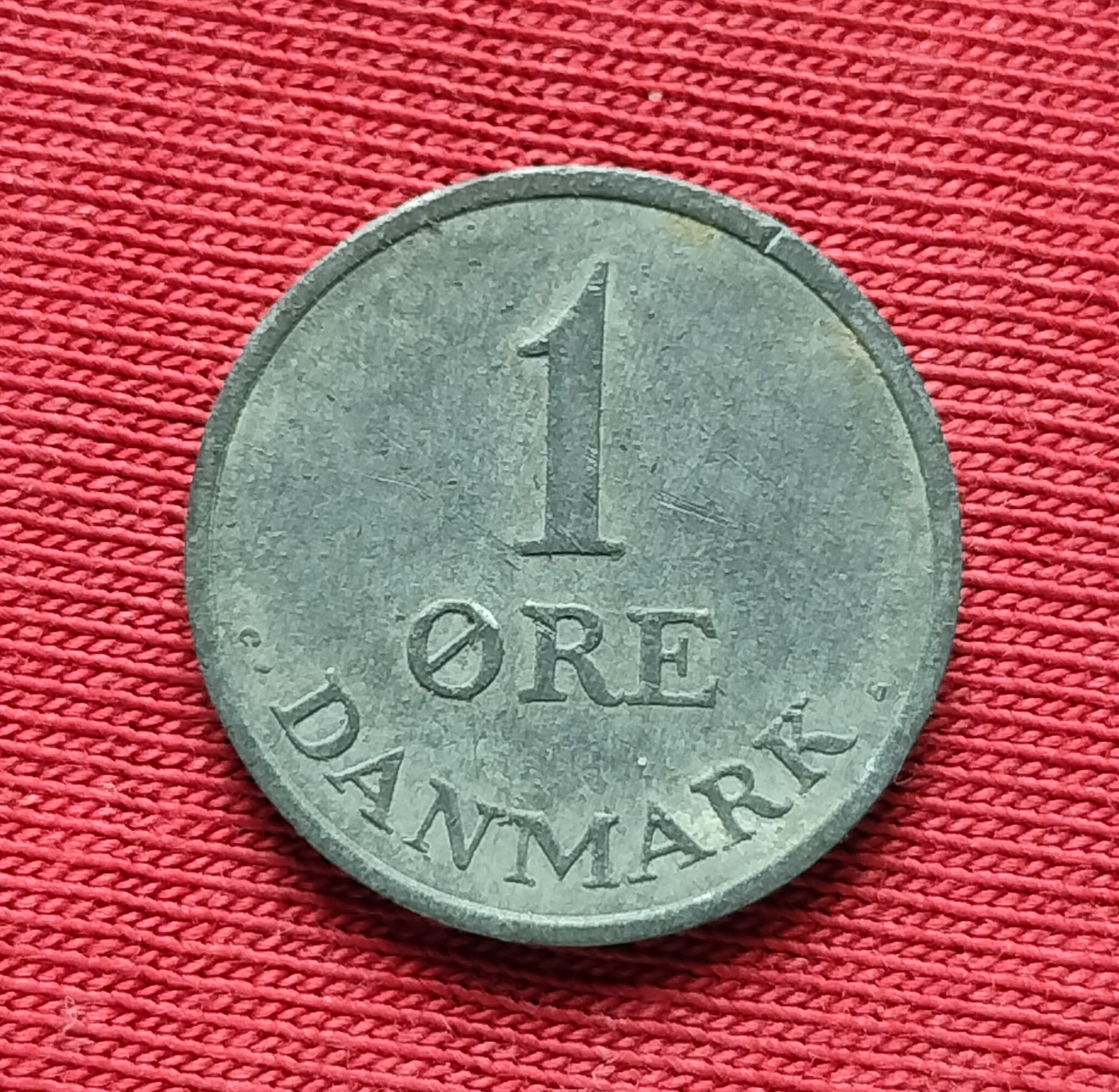 a2zKollection ~ Denmark 1 Ore 1957 Zinc Coin (No Foreign Shipping)