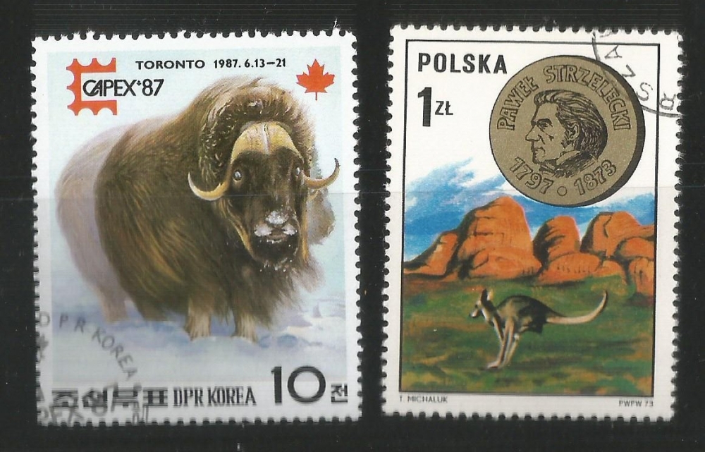 Animals Theme 2 Different Used Unique Stamps set from Diff countries - Rare  !!!
