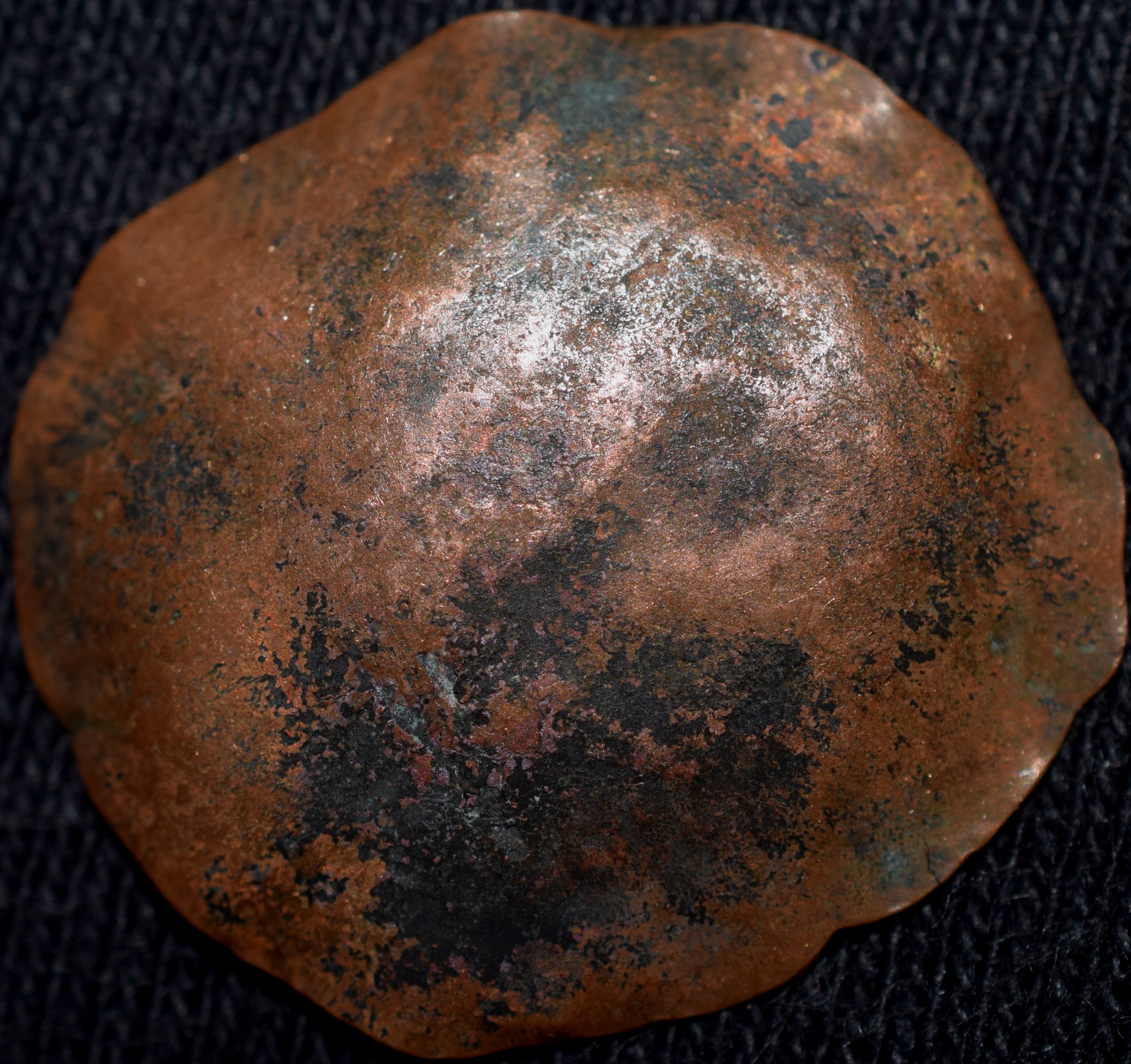 Copper Tribal Coin from Nepal Region of Saucer/Cup Shaped 18th Cen. AD Rare
