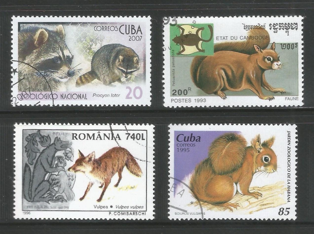 Cuba 2007 Animals Theme 4 Different Used Stamps set