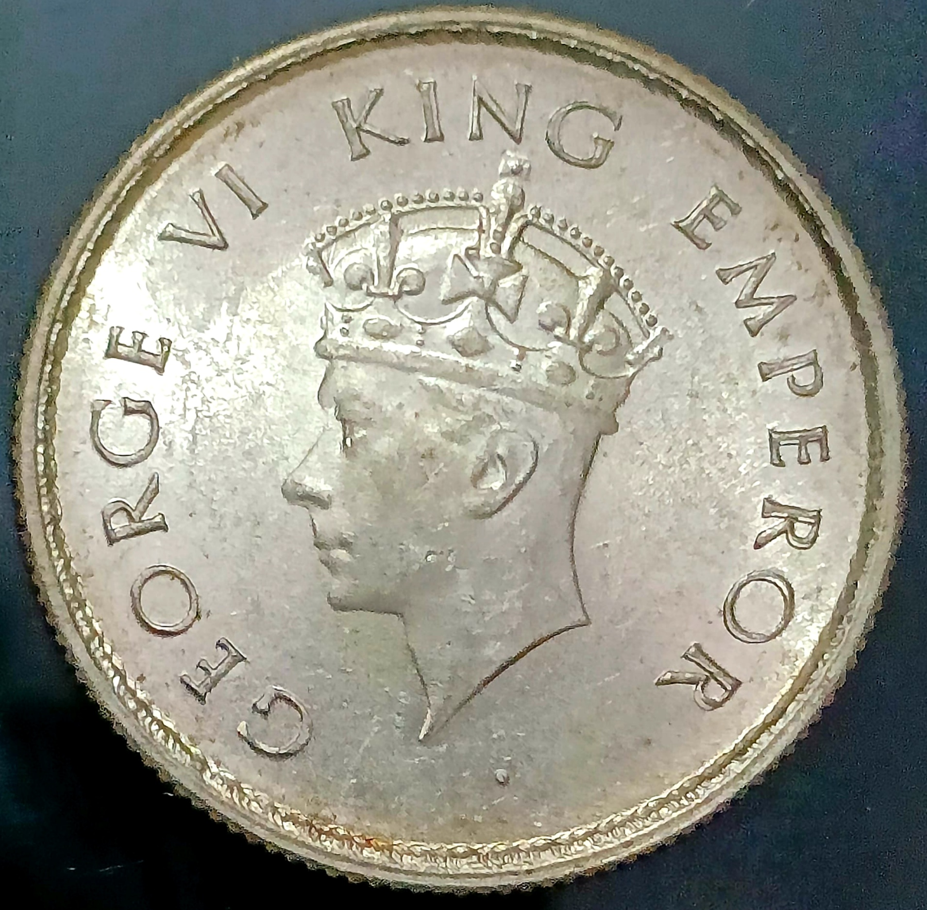 Half Rupee Extremely rare coin of year 1930 - King George V, Calcutta Mint  - Key Date Coin