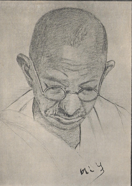 Mahatma Gandhi Drawing by Inkas Arts | Saatchi Art